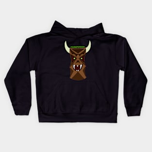 Spooky Tiki Cup Illustration Kids Hoodie